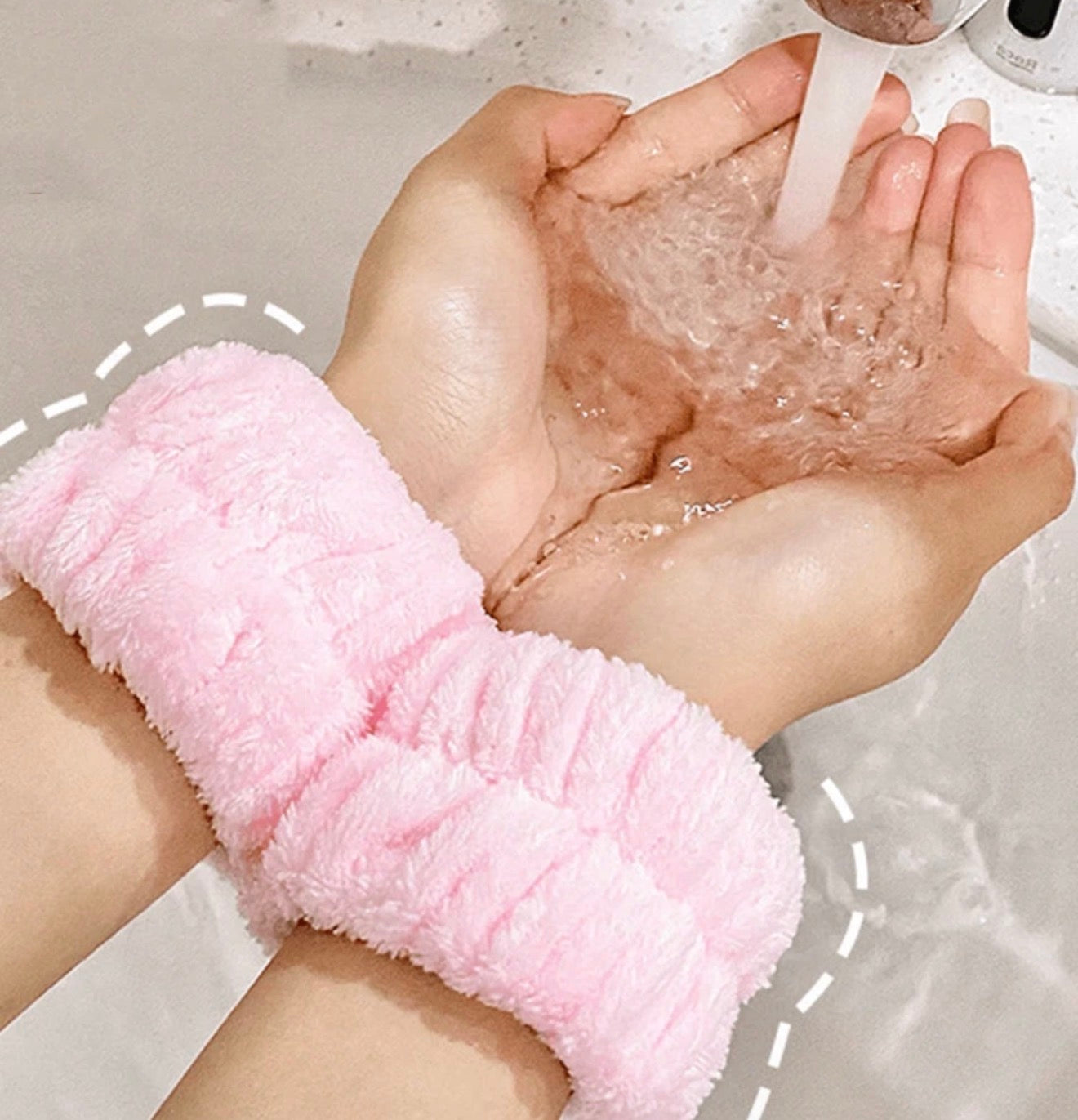 spa set ~ anti drip headband + two wrist bands