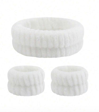 spa set ~ anti drip headband + two wrist bands