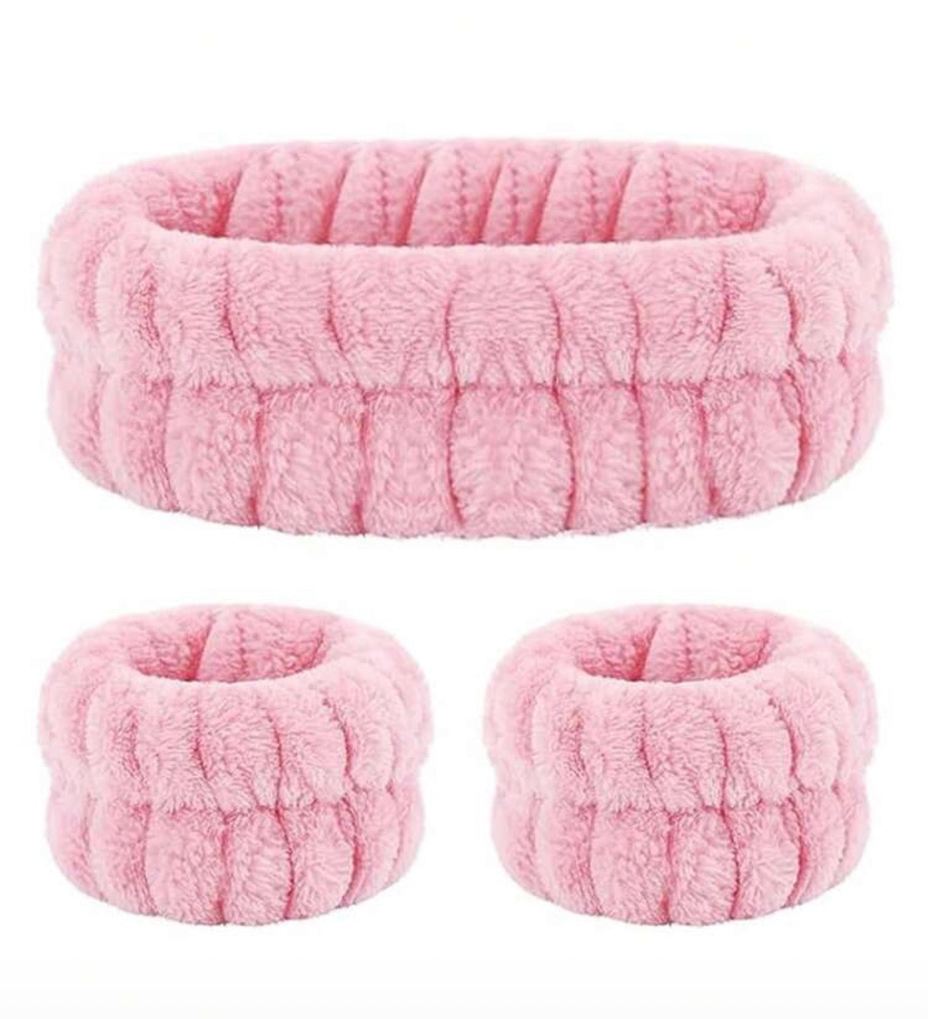 spa set ~ anti drip headband + two wrist bands