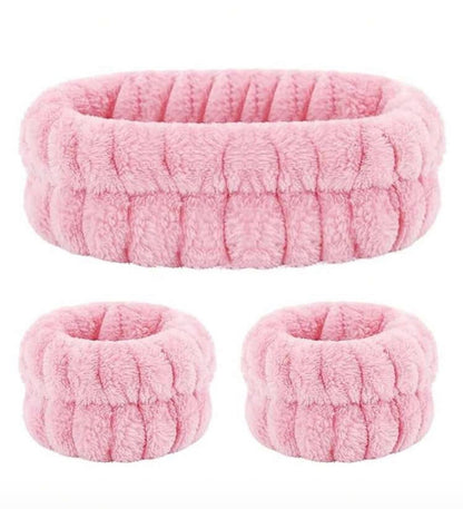 spa set ~ anti drip headband + two wrist bands